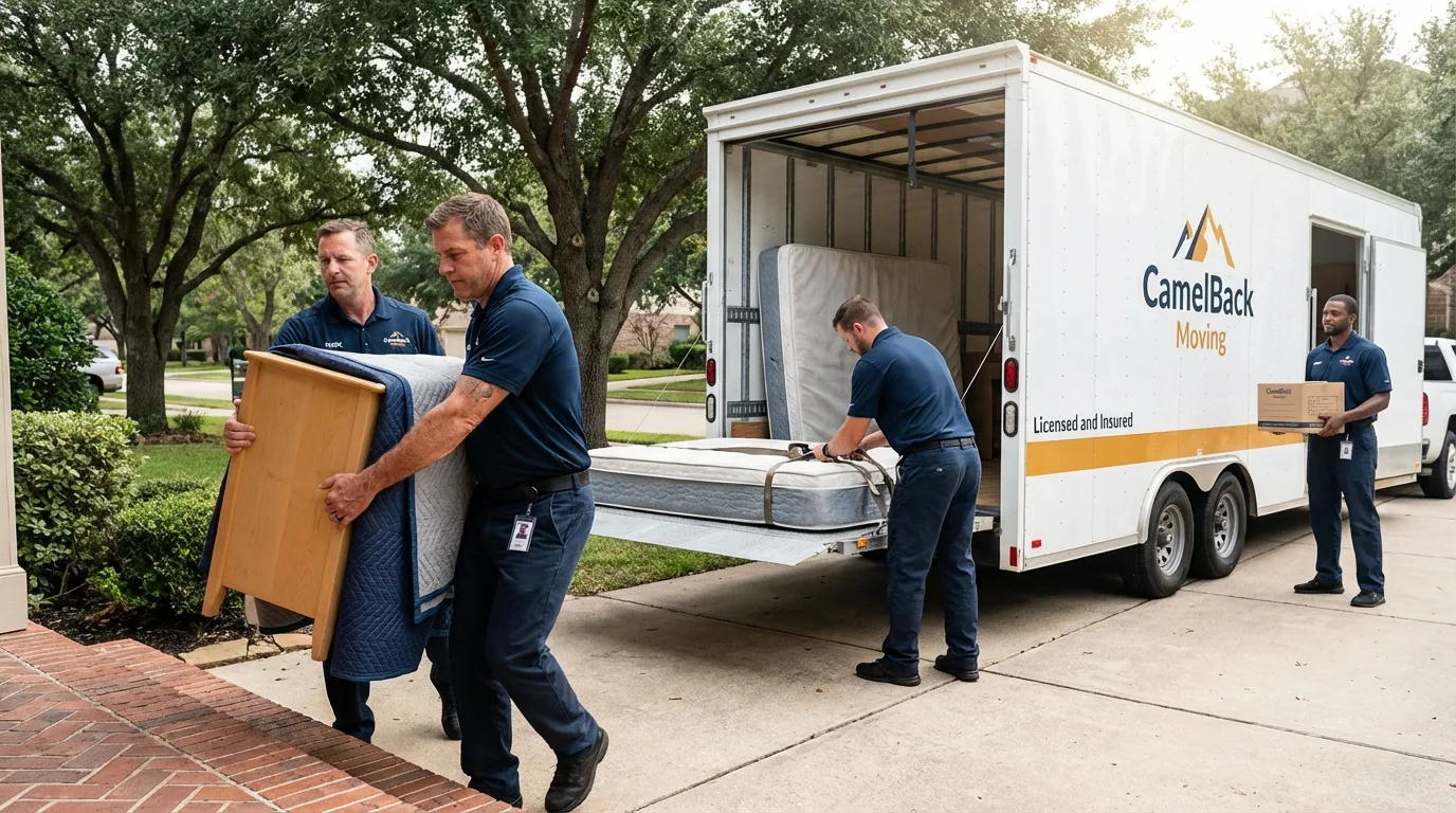 Crew loading residential truck for cross-state move from Carbondale, CO